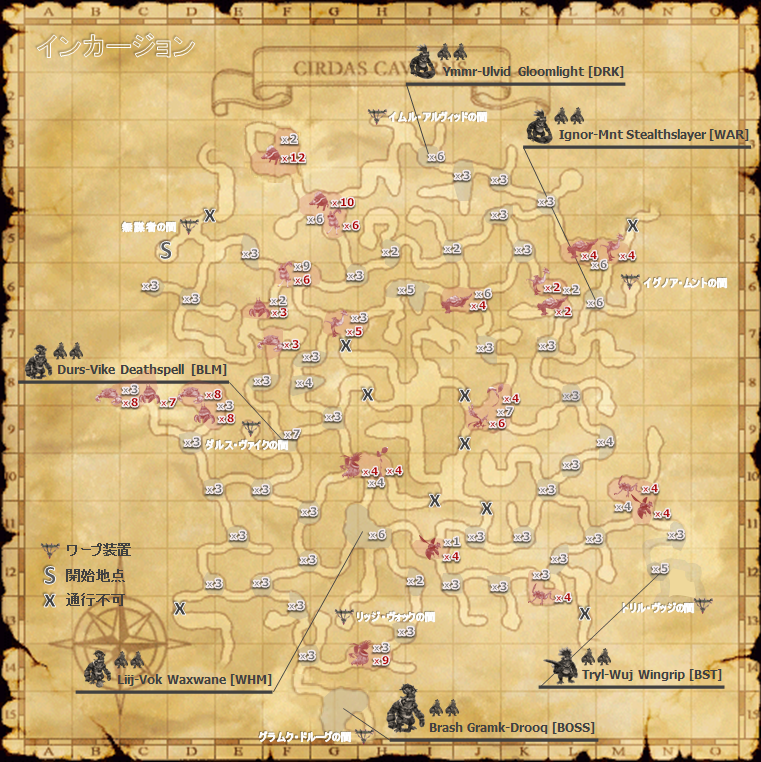 敵の配置図マップ