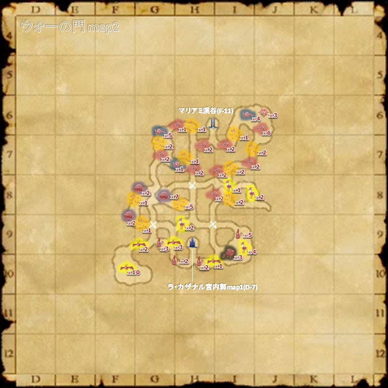 敵の配置図map2