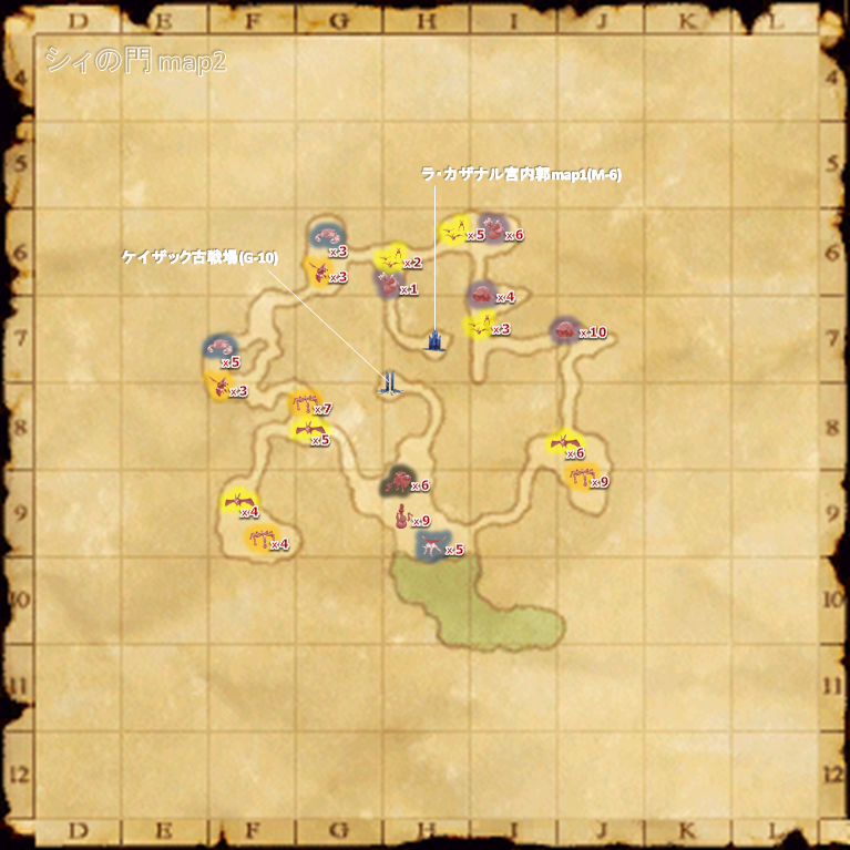 敵の配置図map2