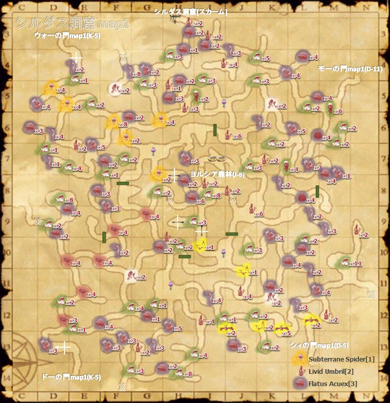 敵の配置図map1