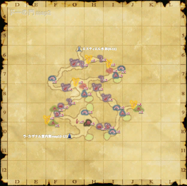 敵の配置図map2