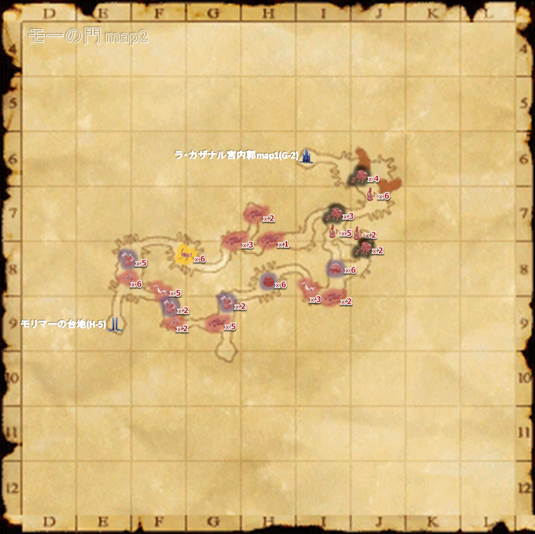 敵の配置図map1