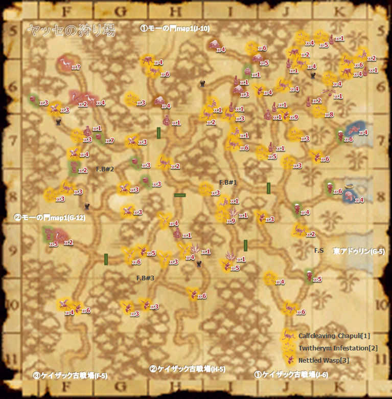 敵の配置図