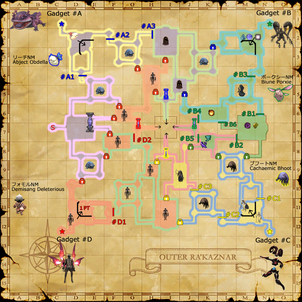 地上A～D用map(クリックで拡大)