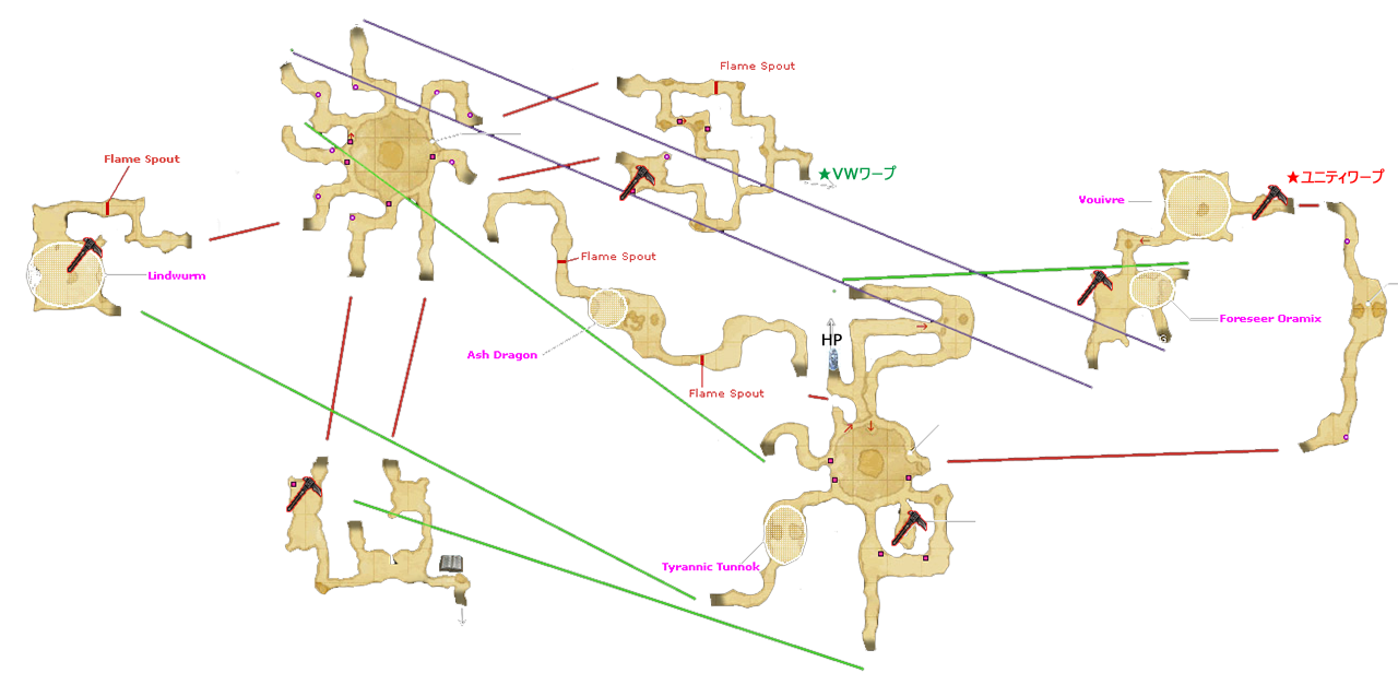 イフリートの釜ほりほりmap(クリックで拡大)