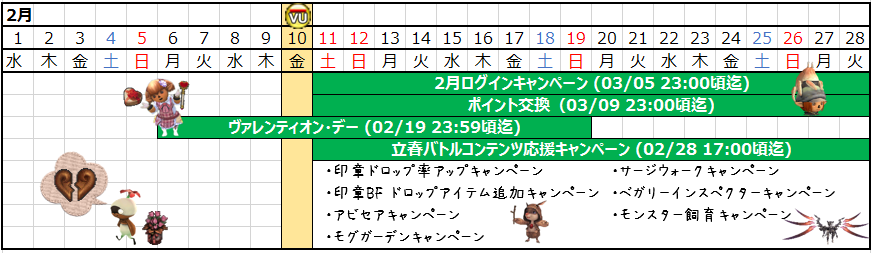 02月カレンダー(クリックで拡大)