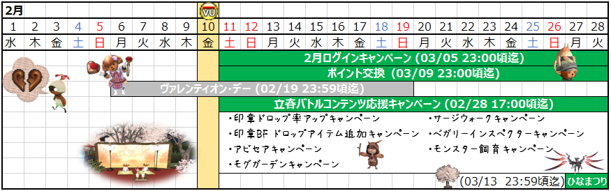 02月カレンダー(クリックで拡大)