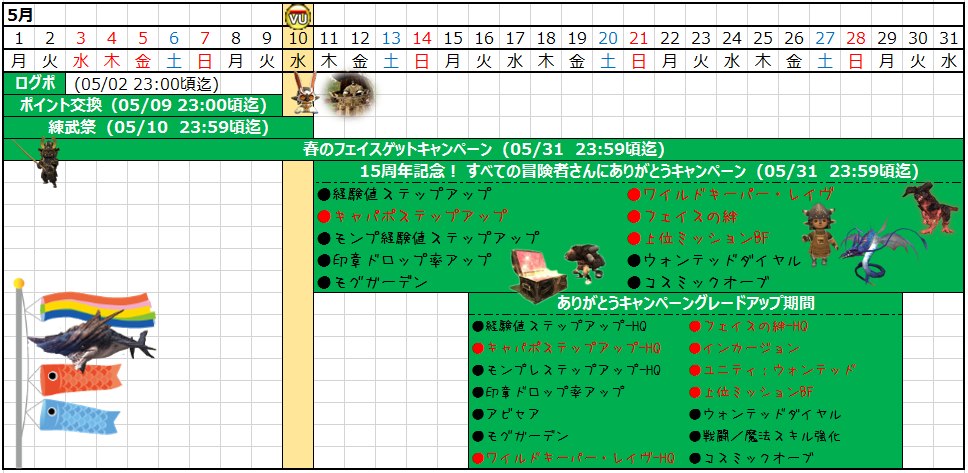 05月カレンダー(クリックで拡大)