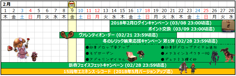 02月カレンダー(クリックで拡大)