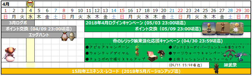 04月カレンダー(クリックで拡大)