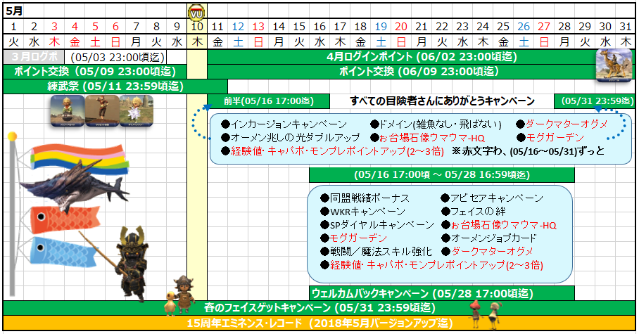 05月カレンダー(クリックで拡大)