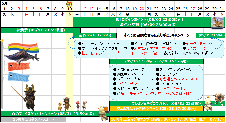 05月カレンダー(クリックで拡大)