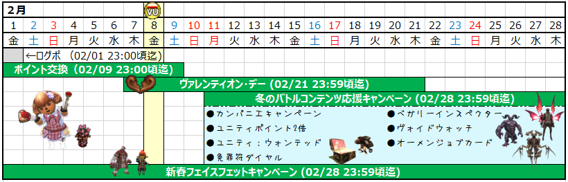 02月カレンダー(クリックで拡大)