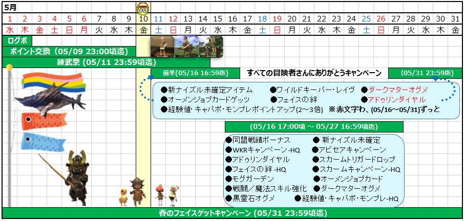 05月カレンダー(クリックで拡大)