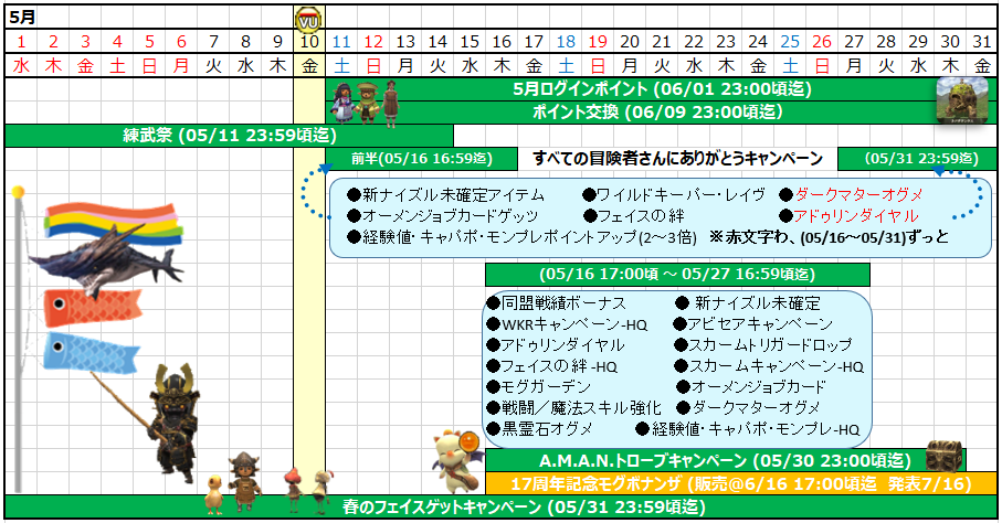 05月カレンダー(クリックで拡大)