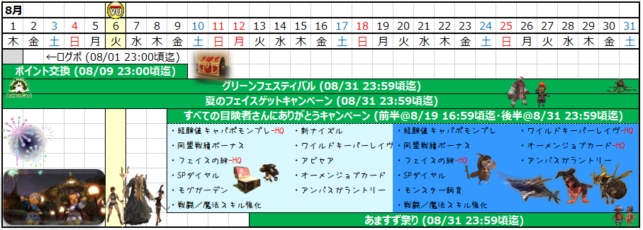 08月カレンダー(クリックで拡大)