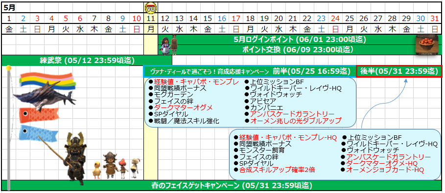 05月カレンダー(クリックで拡大)