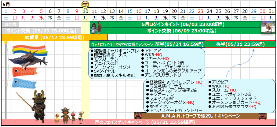 ５月カレンダー(クリックで拡大)