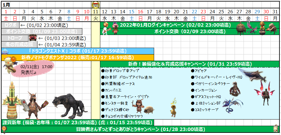 １月カレンダー(クリックで拡大)