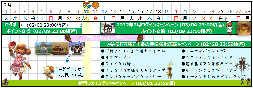 ２月カレンダー(クリックで拡大)